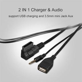 img 3 attached to 🎧 Keenso Audio AMI USB 3.5mm Aux Cable for S5 Q5 Q7 A3 A4L A5 A1 - MMI Music Interface Adapter Cord with Charger (1pc)