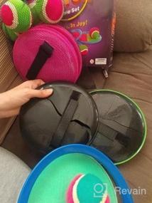 img 5 attached to Qrooper Kids Toys Toss And Catch Game Set с веслами, мячами и сумкой для хранения - идеально подходит для пляжа, двора и активного отдыха - идеальный подарок для детей (оранжевый)