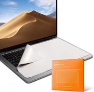 защитный чехол для клавиатуры и салфетка для очистки macbook pro 15 дюймов и 16 дюймов — прописные буквы ghostblanket microfiber liner логотип