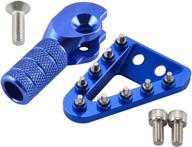 nicecnc blue brake pedal plate shift lever tip head compatible with ktm 250/350/450 factory edition 2015 250-450 sxf/xcf 2016 logo