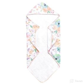 img 1 attached to Ultra-Soft Muslin Hooded Bath Towel: 33 inches, Bloom Floral Design