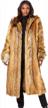 plus size women's faux-fur hooded full length coat - roamans logo