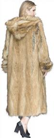 img 2 attached to Plus Size Women'S Faux-Fur Hooded Full Length Coat - Roamans