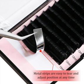 img 1 attached to Volume Lash Extensions Thickness 0.07Mm D Curl 13Mm Rapid Blooming Easy Fan Mink BlackThickness 0.05/0.07/0.10/0.12Mm C/D Curl Length Single 8-18Mm Mix-8-15Mm Mix-9-16Mm (0.07-D-13Mm)