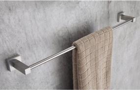 img 3 attached to Fapully Fapully Stainless Steel 23.6-Inch Towel Bar Bathroon Towel Holder Wall Mounted,Brushed Nickel Finish