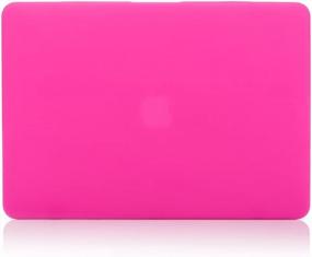 img 3 attached to Hot Pink RUBAN Case For MacBook Retina Pro 15 Inch A1398 (2015-2012) - Plastic Smooth Matte Hard Shell With TPU Keyboard Cover