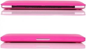 img 2 attached to Ярко-розовый чехол RUBAN для MacBook Retina Pro 15 дюймов A1398 (2015-2012) - пластиковый гладкий матовый жесткий корпус с крышкой клавиатуры из ТПУ