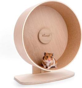 img 4 attached to 🐹 Niteangel Silent Wooden Hamster Exercise Wheel | Ideal for Hamsters, Gerbils, Mice, and Other Similar-Sized Small Pets