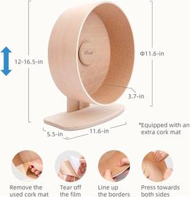 img 3 attached to 🐹 Niteangel Silent Wooden Hamster Exercise Wheel | Ideal for Hamsters, Gerbils, Mice, and Other Similar-Sized Small Pets