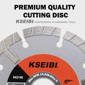 img 1 attached to KSEIBI 642146 T-Supreme Turbo Diamond Saw Blades - 4.5 Inch Cutting Wheel For Stone, Marble, Granite, Masonry, Brick, Concrete, Paving Flags - Pack Of 3 Angle Grinder Attachments