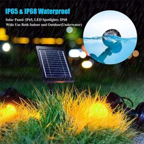 img 3 attached to PChero Solar Pond Lights Submersible, Warm White Landscape Spotlights IP68 Waterproof Underwater Night Lights For Fountain Pool Aquarium Tank Garden Yard Outdoor, 3 Led Lamps And Solar Panel Included