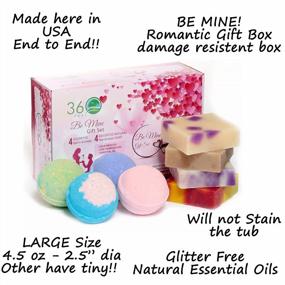 img 3 attached to Organic Essential Oil Bath Bomb Gift Set For Her, Men & Women - 4 Handmade Soap Bars And 4 Fizzy Bath Bombs In Ready-To-Gift Box By 360Feel.