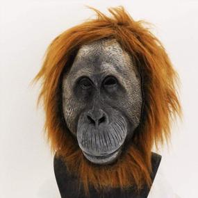 img 2 attached to Realistic Latex Gorilla Mask Animal Chimp Mask Halloween Costume Adult Fancy Dress Carnival Party Multicoloured