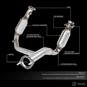 img 3 attached to 🔧 DNA Motoring OEM-CONV-002: Factory Style Catalytic Converter Y-Pipe for 07-09 Silverado Tahoe Sierra 4.8 5.3 6.0L