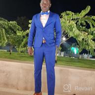 img 1 attached to MOGU Men'S Slim Fit 2-Piece Suit With Notch Lapel & One Button Tuxedo For Prom review by Patrick Mccall