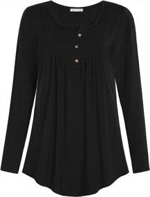 img 4 attached to Effortlessly Stylish: Esenchel Women'S Flowy Tunic Blouse - Perfect For Leggings