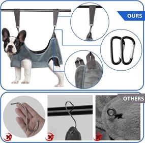 img 2 attached to Dog Grooming Hammock: 2-in-1 Restraint Bag for Easy Nail Trimming and Clipping - Breathable Pet Grooming Sling Helper