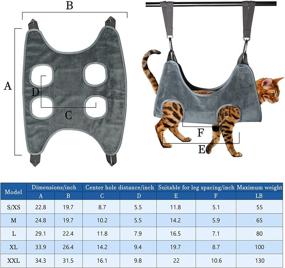 img 3 attached to Dog Grooming Hammock: 2-in-1 Restraint Bag for Easy Nail Trimming and Clipping - Breathable Pet Grooming Sling Helper