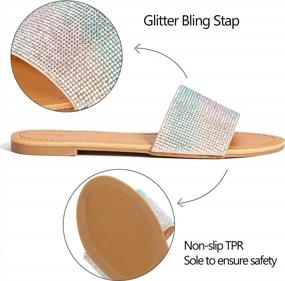 img 2 attached to Shine In Style With REDTOP Women'S Glitter Slip-On Sandals
