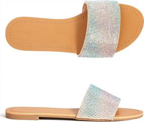 img 3 attached to Shine In Style With REDTOP Women'S Glitter Slip-On Sandals