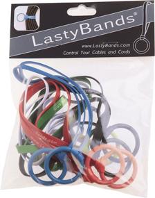 img 3 attached to 🔋 Convenient LastyBands 10 Pack: Green Elastic Wrap for Computer Cables, Home Theater Cords, and More!