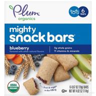 plum organics mighty snack bars: blueberry 🍇 flavor - organic 8-pack for kids & toddlers logo