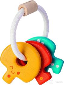 img 1 attached to 🔑 Playful and Stimulating Key Rattle Toy for Babies - PlanToys Baby Key Rattle