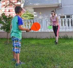 img 1 attached to Brittenway Paddle Ball Game Set With 2 Paddle Rackets, 2 Balls, And 4 Shuttlecocks - Comfortable Grip And Durable Design For Indoor And Outdoor Play At Beach, Backyard, Garden, And More