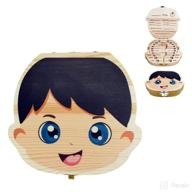 🦷 adorable wood kids tooth box - perfect keepsake organizer for baby teeth, cherish their childhood memories logo
