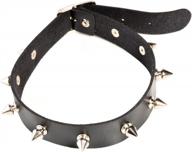 punk goth studded rivet pu leather choker necklace - sunscsc vintage логотип
