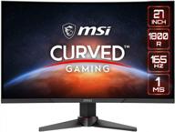 msi optix mag270vc2 165hz curved monitor with 1800r curvature, height adjustment, and adaptive sync for superior visuals at 1920x1080 resolution. logo