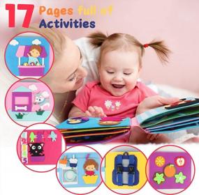 img 2 attached to 📚 Zalmoxe Quiet Books - 3D Busy Book Felt Board for Toddlers | 16 Themes | Interactive Play Kit | Early Learning | Sensory Story Book | Life Skills Education