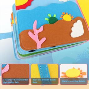 img 1 attached to 📚 Zalmoxe Quiet Books - 3D Busy Book Felt Board for Toddlers | 16 Themes | Interactive Play Kit | Early Learning | Sensory Story Book | Life Skills Education