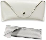 protective and stylish: hassle-free storage with portable leather glasses case for women and men logo