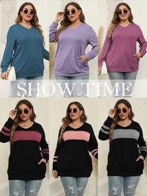 img 1 attached to Stay Stylish And Comfortable With ROSRISS Plus-Size-Tops For Women – Long Sleeve Casual Tunics With V Neck And Pockets