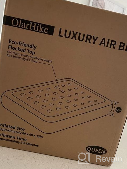 img 1 attached to Ultimate Comfort: OlarHike Twin Air Mattress With High-Speed Built-In Pump, Durable Inflatable Blow-Up Bed For Camping, Travel, Guests, And Indoor Use - With Bonus Storage Bag And Accessories review by Quinton King