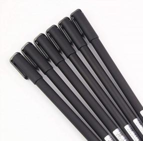 img 3 attached to GANSSIA Classical Design 0.38Mm Gel Pens Black Gel Ink Pens For Writing Pack Of 6 PCS