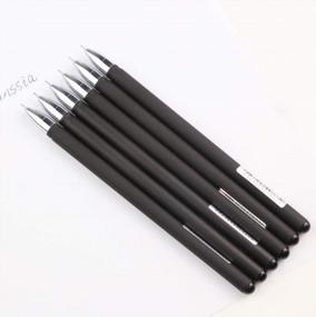 img 2 attached to GANSSIA Classical Design 0.38Mm Gel Pens Black Gel Ink Pens For Writing Pack Of 6 PCS