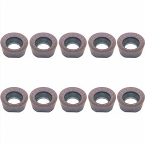 img 4 attached to Premium Carbide Milling Inserts For Steel & Stainless Steel - RPMT10T3 MOE JS (R5) – 10 Pieces/Box