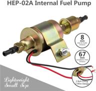 🚗 carbole 12v electric fuel pump 5-9 psi 30gph gasoline and diesel transfer pump for carburetor engine e8012s e8016s ep12s fd0002 (gold) logo