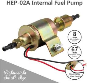 img 4 attached to 🚗 CarBole 12v Electric Fuel Pump 5-9 PSI 30GPH Gasoline and Diesel Transfer Pump for Carburetor Engine E8012S E8016S EP12S FD0002 (Gold)