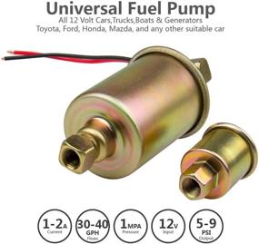 img 1 attached to 🚗 CarBole 12v Electric Fuel Pump 5-9 PSI 30GPH Gasoline and Diesel Transfer Pump for Carburetor Engine E8012S E8016S EP12S FD0002 (Gold)