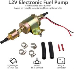 img 3 attached to 🚗 CarBole 12v Electric Fuel Pump 5-9 PSI 30GPH Gasoline and Diesel Transfer Pump for Carburetor Engine E8012S E8016S EP12S FD0002 (Gold)