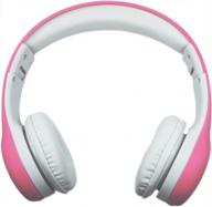 проводные наушники amalen pink с ограничением громкости и складным дизайном для детей логотип