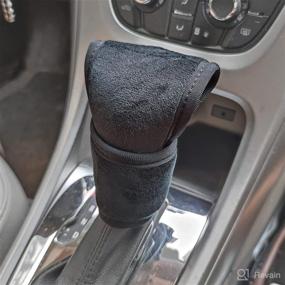 img 4 attached to 🚗 Tianmei Universal Fit Automotive Gear Shifter Knob Cover - Enhance your Car's Interior with Pure Black Style!