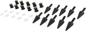 img 3 attached to 🏍️ 10-Piece Set of Black Aluminum Spike Motorcycle Windscreen Bolts/Windshield Screws by Rolling Gears