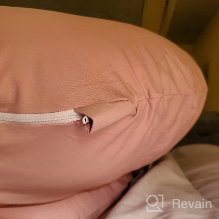 img 1 attached to INSEN Pregnancy Pillow: Maternity Body Pillow For Women, Support Pillow For Back And Hip Pain During Pregnancy, In Apricot Color review by Darryl Montagna