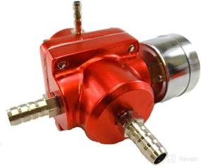 img 3 attached to 🔴 Red Universal Adjustable Fuel Pressure Regulator Kit with 0-140 PSI Gauge and Hose