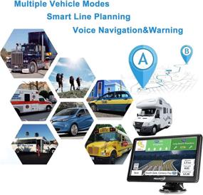 img 2 attached to 🗺️ 2022 GPS Navigation System for Car and Truck: 7-Inch Touchscreen, Voice Guidance, Speed Camera Warnings, Lifetime Free Map Updates