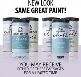 img 1 attached to FolkArt Home Decor Chalk Furniture & Craft Paint In Assorted Colors, 32 Ounce, Cottage White,25643